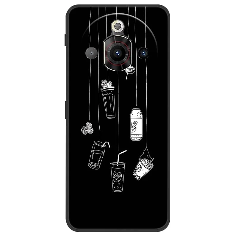 Cute Fashion Black Silicone Soft Phone Case - Shockproof Back Cover Shell