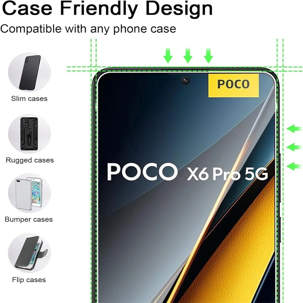 4-Pack Premium Tempered Glass Screen Protectors