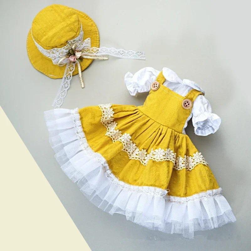 

Новая Одежда для куклы BJD 1/6 повседневная одежда клетчатая юбка модная с шляпой платье для девочки игрушки аксессуары