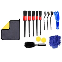 Detailing Brush Set Car Cleaning Brushes Washing Glove Towel Sponge For Car Leather Air Vents Rim Cleaning Dirt Dust Clean Tools 1