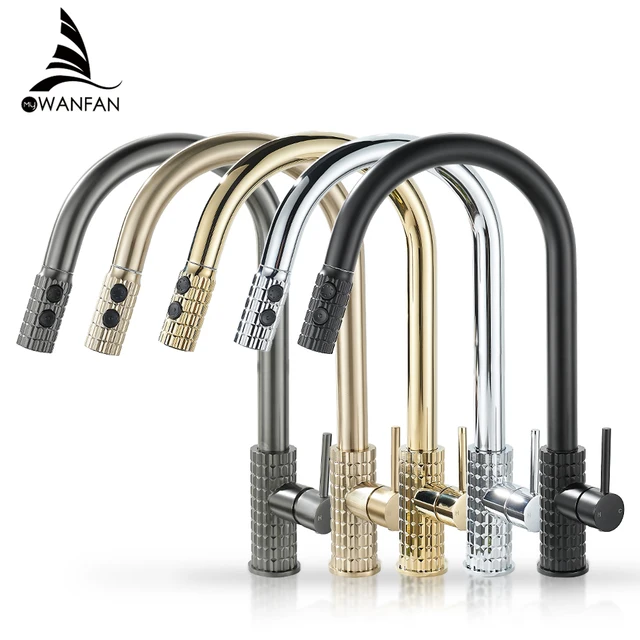 ลวดลายก๊อกน้ําห้องครัวเดี่ยวเดี่ยวดึงออก KITCHEN TAP 360 องศาหมุนร้อนและเย็น TAP 866123 1