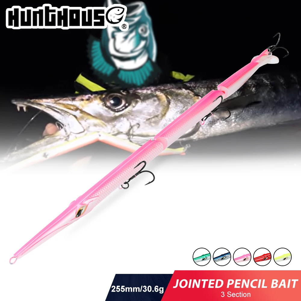 Leurre Hunthouse 255 articulé pencil 255mm/30.6g pour pêche du bar en mer - Swimbait coulant saltwater
