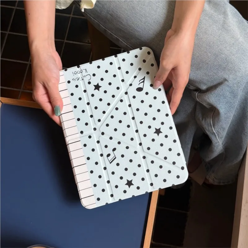 INS Style Polka Dot Music Note Tablet Case Stand