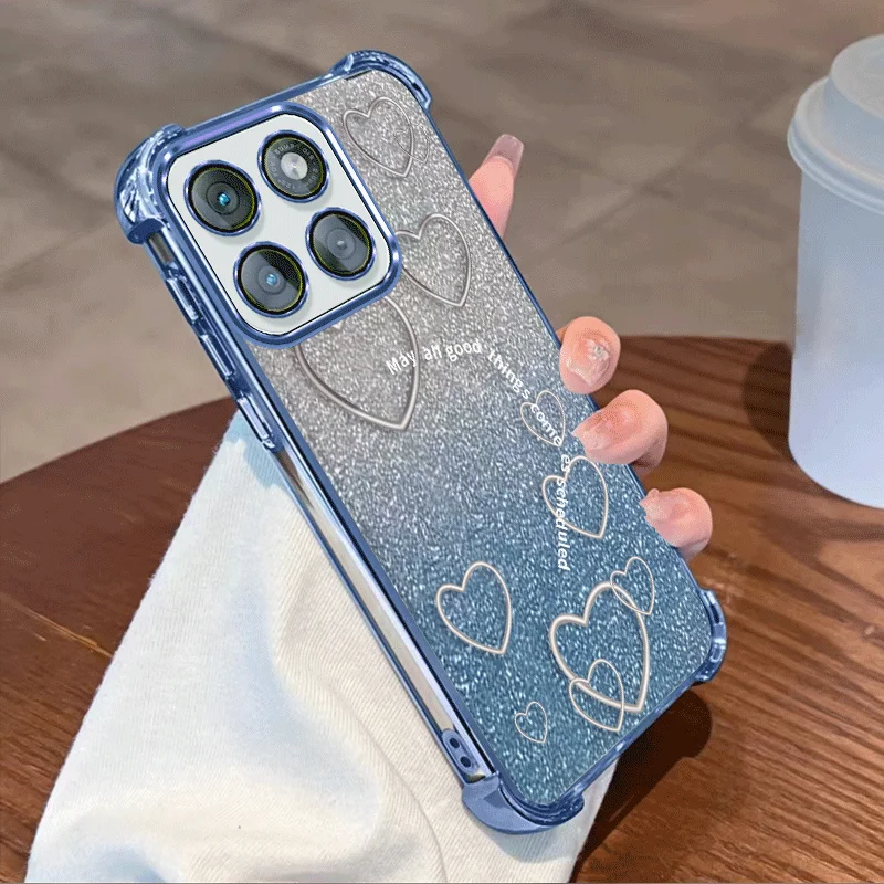 Glitter Plating Butterfly Pattern Shockproof Protective Phone Cover