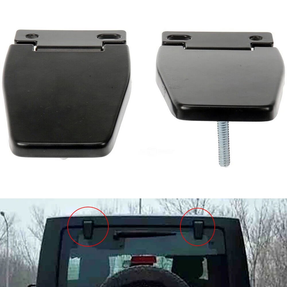 

2pcs Car Liftgate Rear Door Window Glass Hinge Cover Stainless Exterior Parts 926-119 For Jeep Wrangler YJ TJ LJ 1987-2006