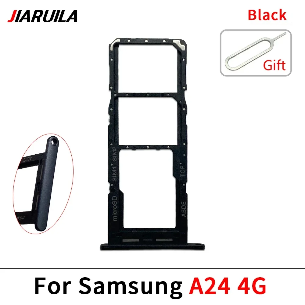 새로운 삼성 A24 M13 M14 4G M15 5G SIM 카드 트레이 홀더 싱글/듀얼 슬롯 교체 부품