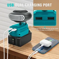 Souffleur d'air chaud portable, chauffage de voiture sans fil, dégivreur de pare-brise, ventilateur de chauffage et de refroidissement rapide pour batterie Makita 18V 4