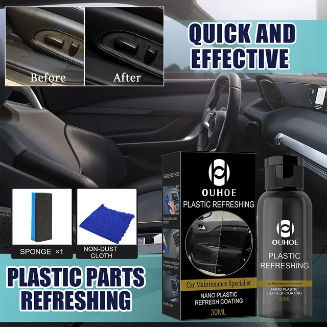 Plastics Parts Crystal Coating Plastics Trim Restorer For Cars Maintenance  Agent Durable Car Plastics Restorer Sponge Waterproof - AliExpress