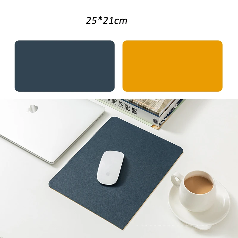 PU Leather Mouse Mat Non-Slip Gaming Desktop Mouse Pad Easy To Clean Mat For PC Laptop Desktop