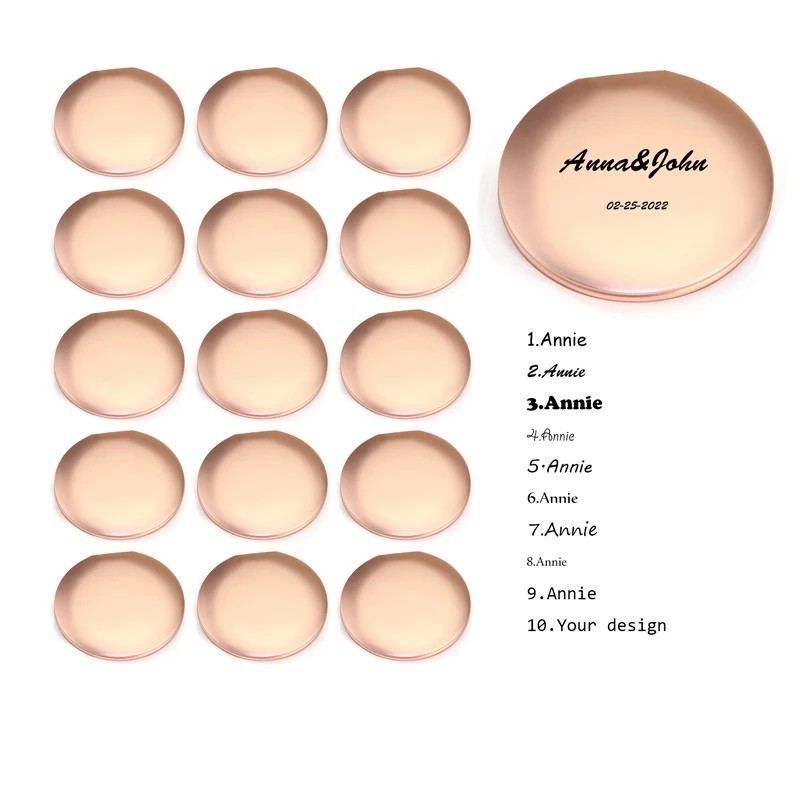 

20Pcs Personalized Makeup Mirror Bridesmaid Gifts Custom Pocket Mirror with Name for Bridesmaid Wedding Guest Bulk Wholesale