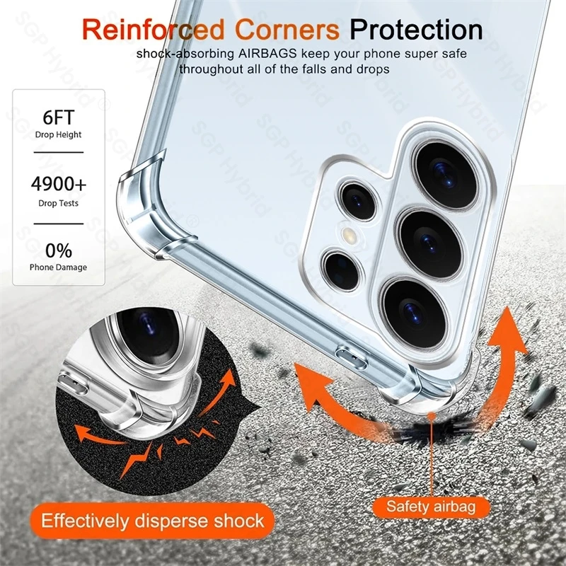 Premium Anti-Yellow Clear TPU Soft Cover - Shockproof Armor Coque