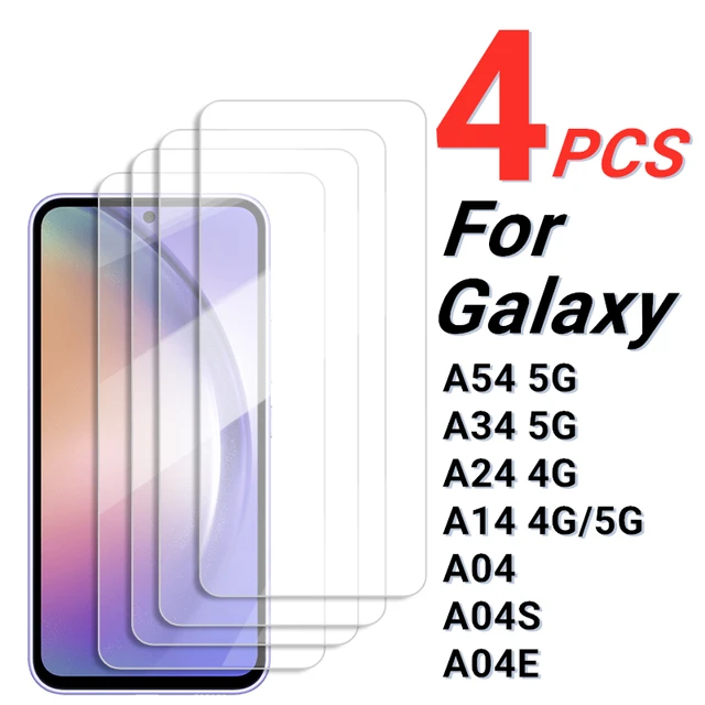 Protecteur d'écran pour Samsung Galaxy A54 5G, 2 ou 4 pièces, en verre trempé à colle complète, pour modèles A04S, A14, A24, A34 1