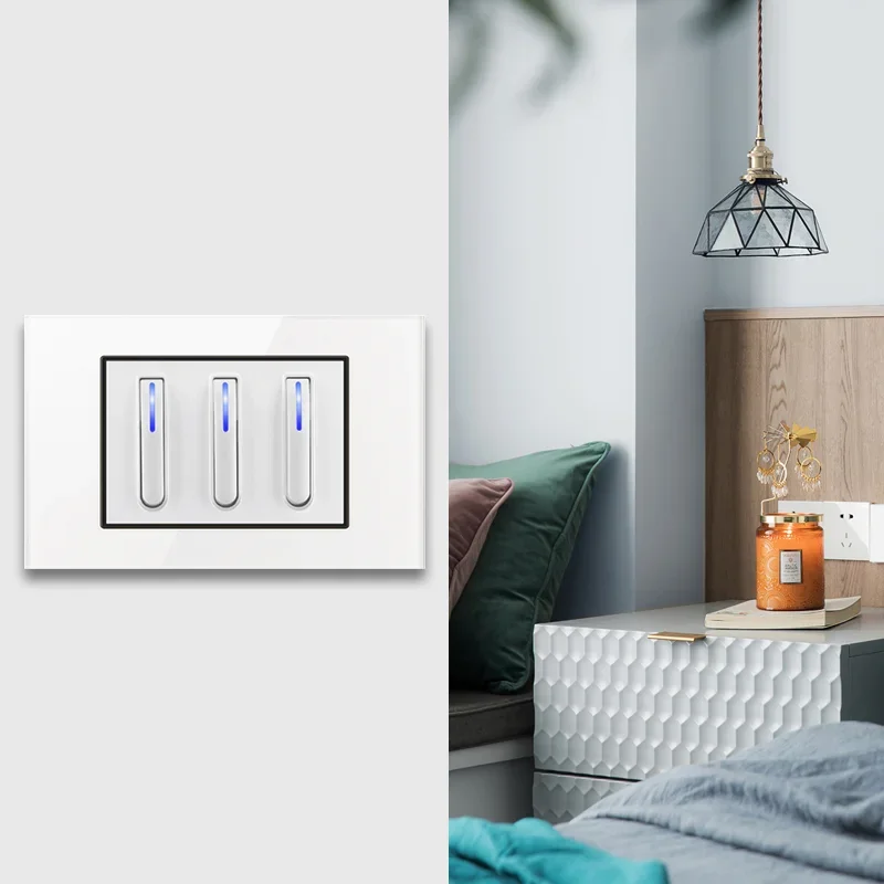 switch interruptor de parede universal para teclas brancas 03