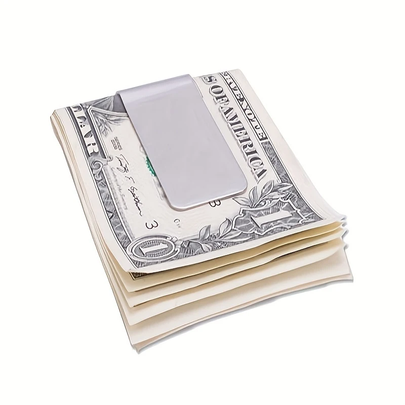 Men's Minimalist Stainless Steel Cash and Card Wallet