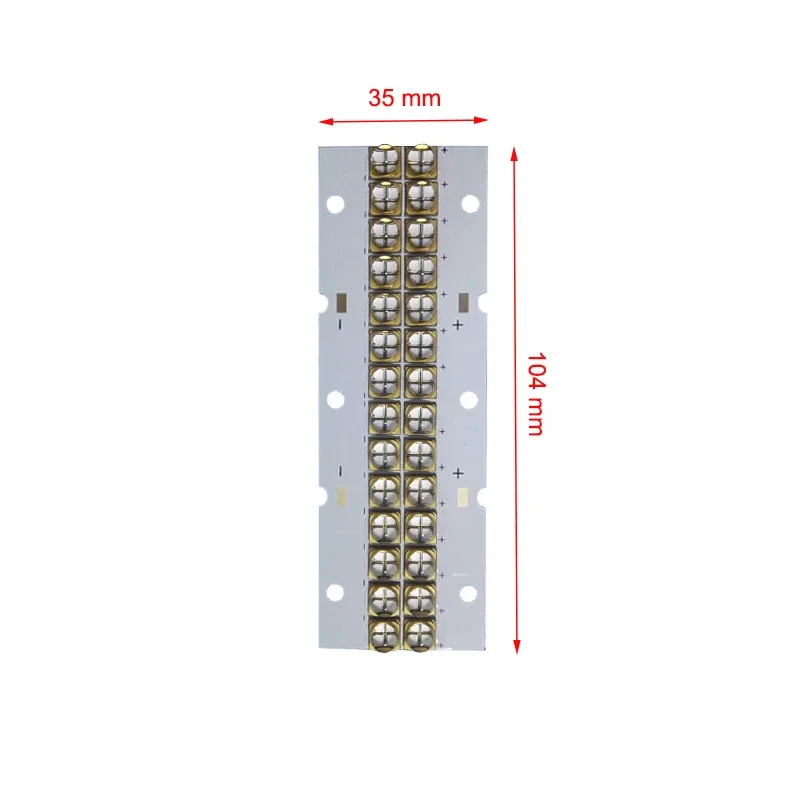 

365NM UV LED Splicing Module For Uv Flatbed Printer Furniture UV Varnish Baking Dry Curing UV LED Lamp 6565 395NM Chip 104*35 Mm