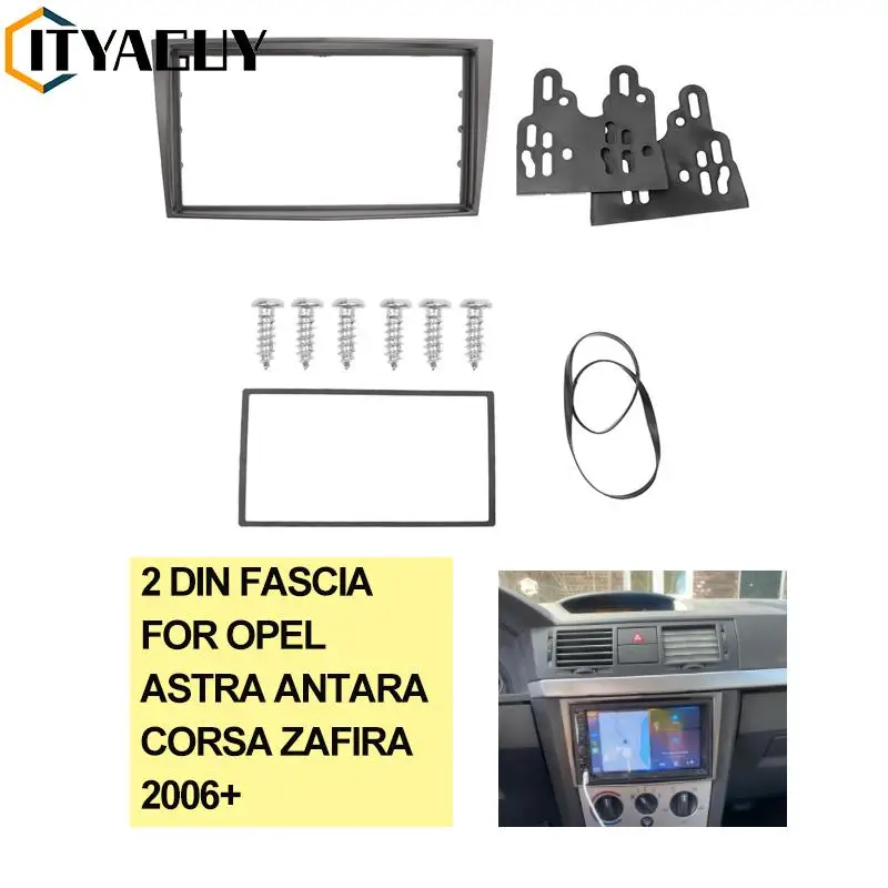 Radio Installationskit für Opel Corsa D | 2-DIN Schwarz Matt mit LFB