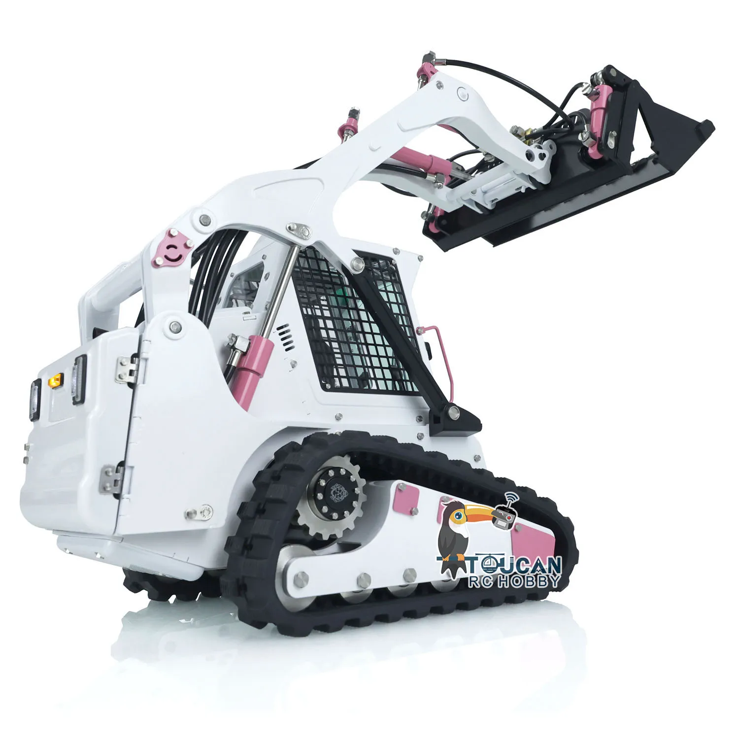 LESU 1/14 Aoue-Lt5 Tracked Skid-Steer Hydraulic RC Loader RTR Painted Rotating Led Light Toys for Boys Thzh1224-Smt3 4