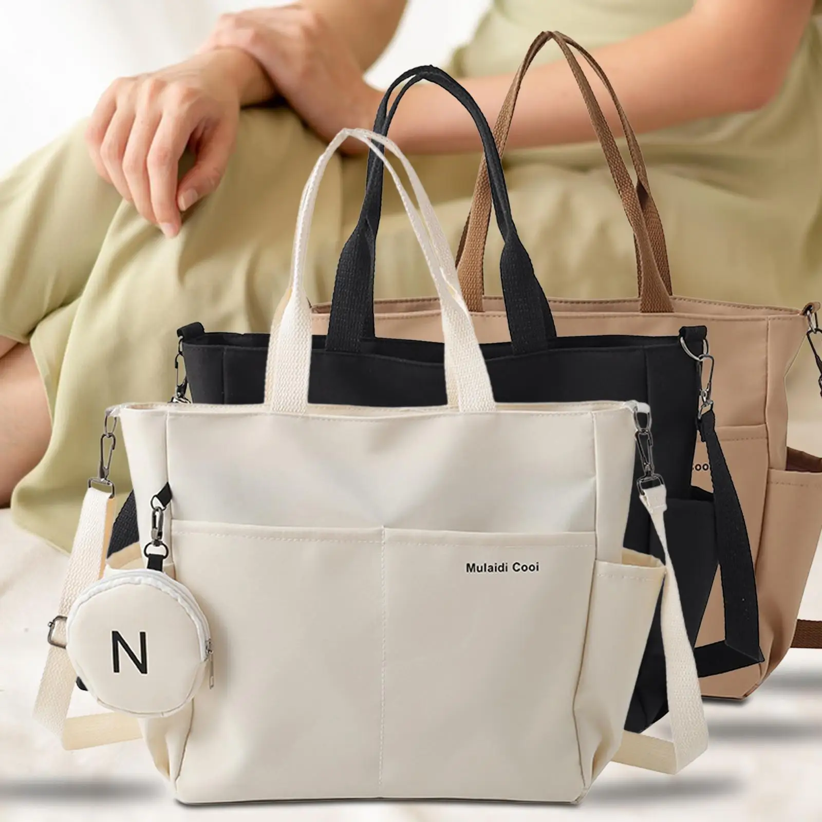 Tote Bag for Women Mommy Tote Handbag Large Capacity Durable Underarm Bag Shoulder Bag for Travel Shopping Business Beach Work