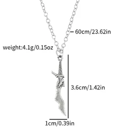 Solo Leveling Sword Pendant Necklace - Trendy Anime Charm Cosplay Jewelry (Necklace)