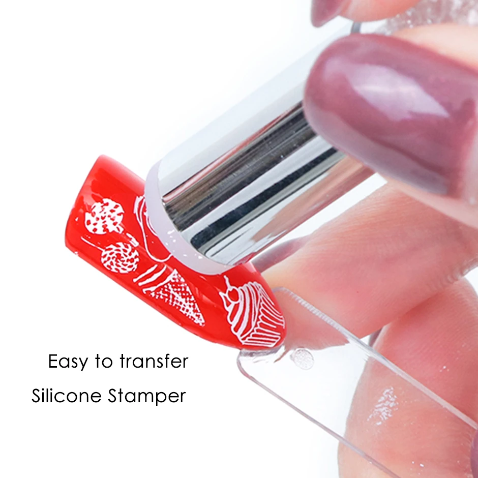 シリコンネイルプレートセット,2個,マニキュア用,トランスファー