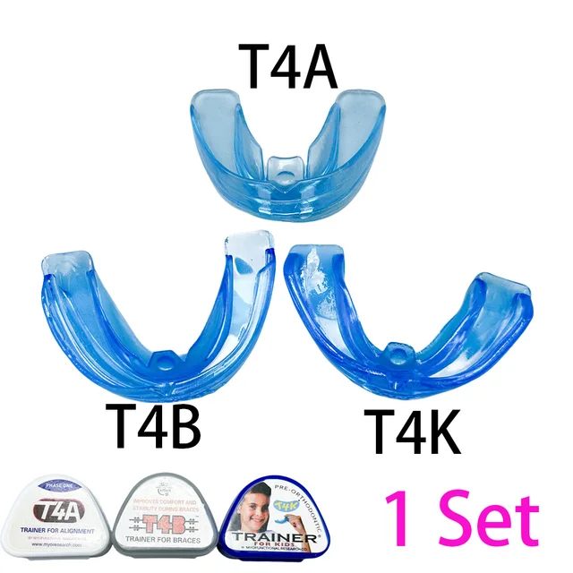 1Set Dental T4A T4B T4K Tooth Orthodontic Appliance Trainer Dental Braces Mouthpieces for Children Dentistry Treatment Material