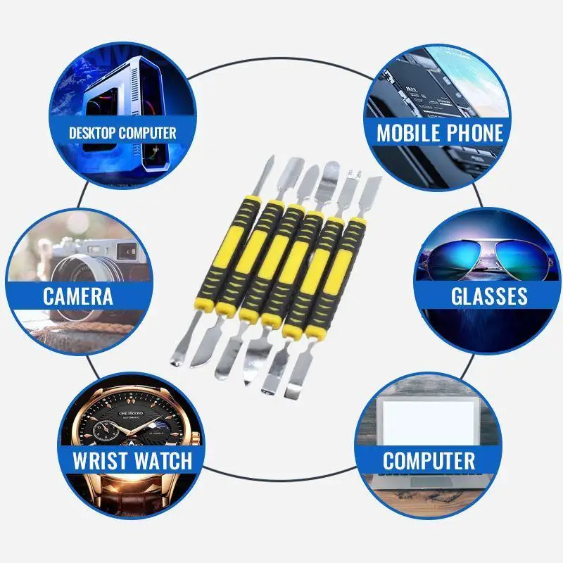Metal Crowbar 6-Piece Set Boot Stick Mobile Phone Digital Mini Multi Home Appliance Disassemble Tool Electronic Repair Tools 6