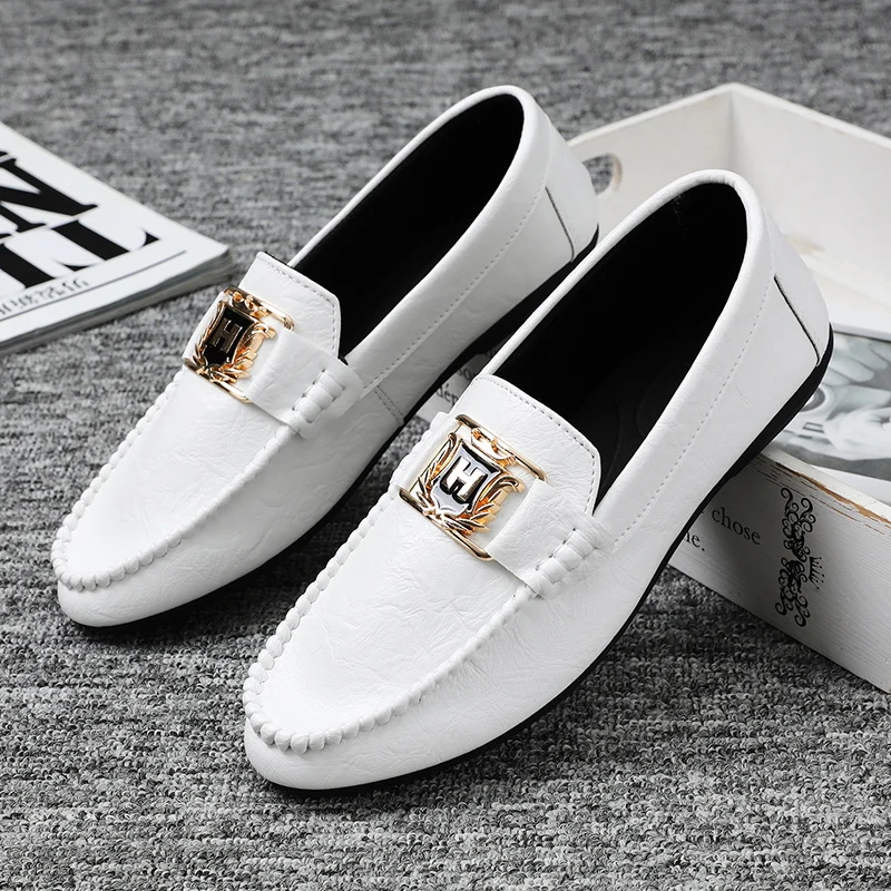 

Men's Leather Casual Shoes Luxury Flats Social Moccasins Loafers For Men Comfortable Slip-Ons Fashion Driving Outdoor Shoes Male