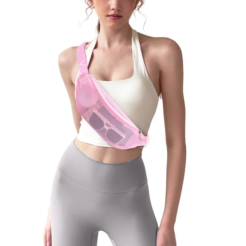 

Mesh Purse See Through Mesh Crossbody Bag Beach Bag Meash Waist Pack Adjustable Belt For Concert Sports Event Travel