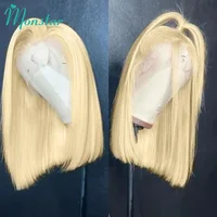 Perruque Bob Lace Front Wig 613 naturelle, cheveux humains, blond ombré 1B 613, 13x6, pour femmes africaines 5