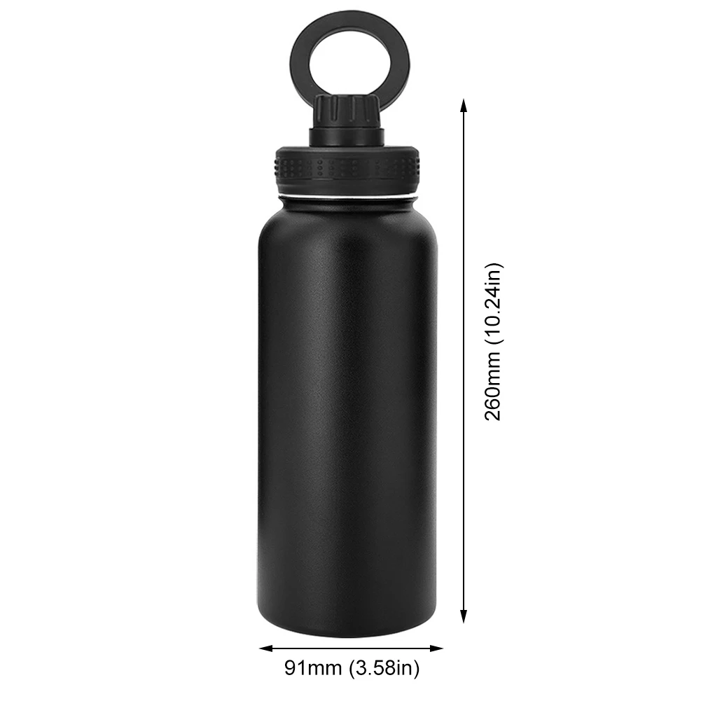 아이폰용 스테인리스 스틸 보온병, 누출 방지 스포츠 물병, 이중 벽 진공 절연 물병, 32oz