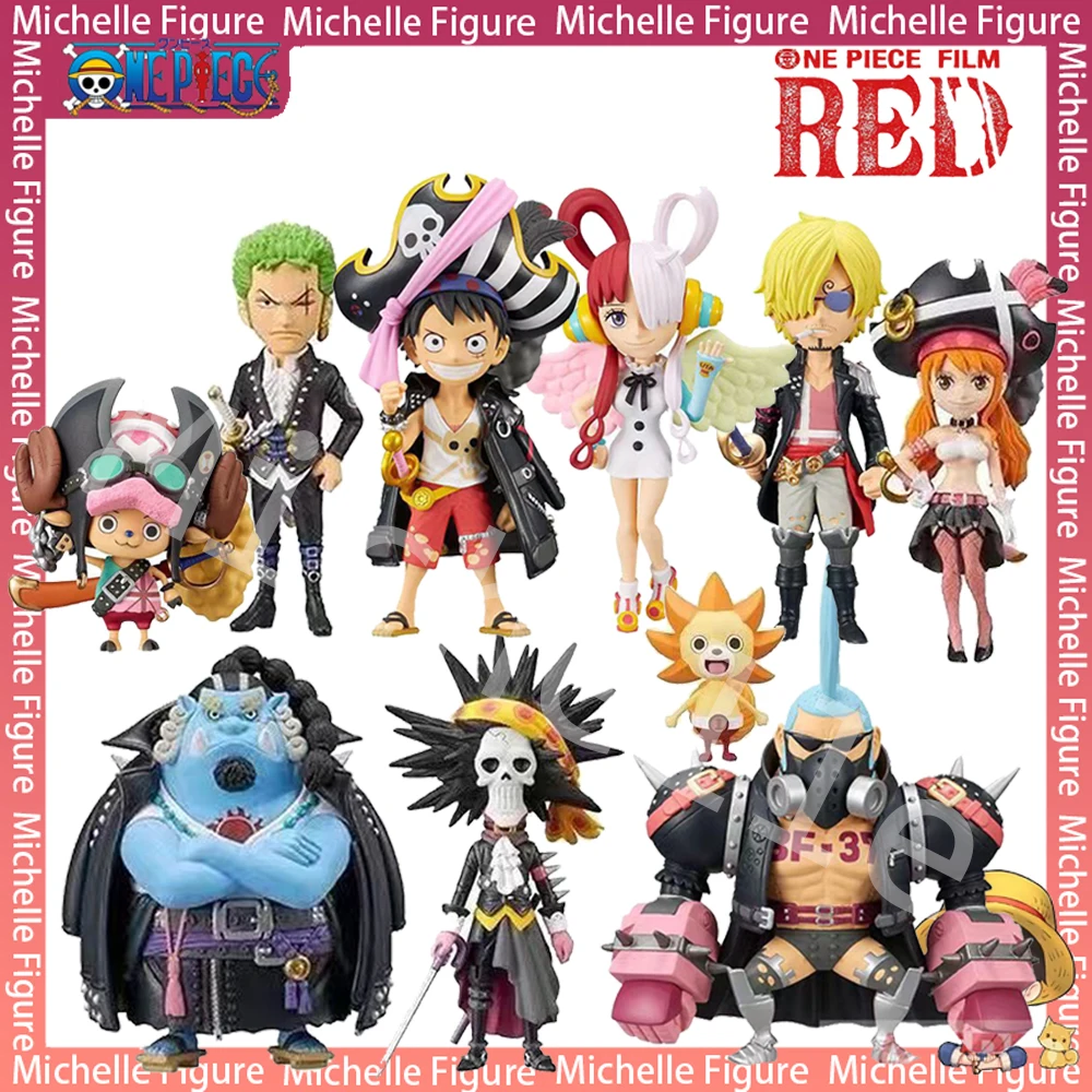 

One Piece Anime Red Film Figure Luffy Uta uffy Roronoa Zoro Sanji Nami Brook Chopper Action Figures Collectible Model Toys