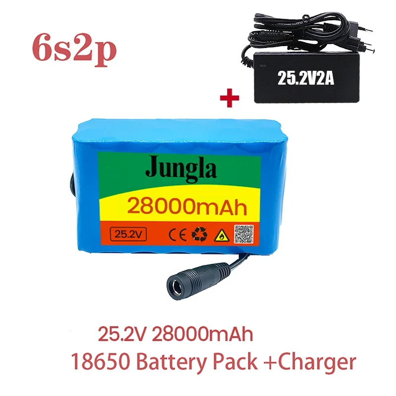 

Free ShippingBatterie Lithium-Ion 18650 Pour Vélo Électrique 6S2P 25.2V 28Ah Avec BMS Et Chargeur Inclus