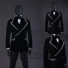 Shiny Beaded Mens Suits Customized Groom Wedding Tuxedos 2 Pieces Sets Male Prom Blazers Pants trajes elegante para hombres 1