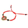 Chinese Feng Shui I Ching Ancient Coin Red String Attract Lucky Wealth Bracelets 1