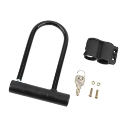 Compact Motorcycle U - Lock with Key for Enhanced Anti - Theft Security (Black)