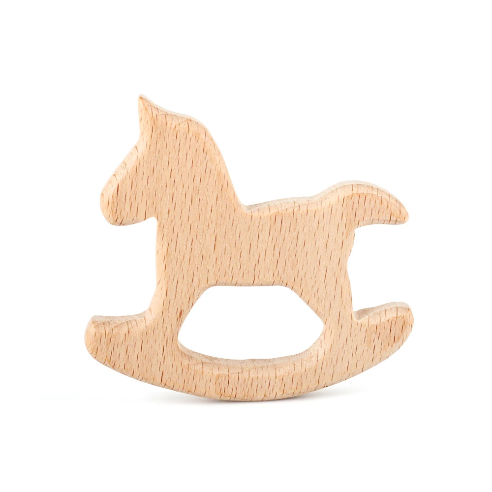 1pcs Wooden Baby Teether Wooden Circle Cartoon Animals DIY Pacifier Chain Accessories Teething Toys Gifts Food Grade Material