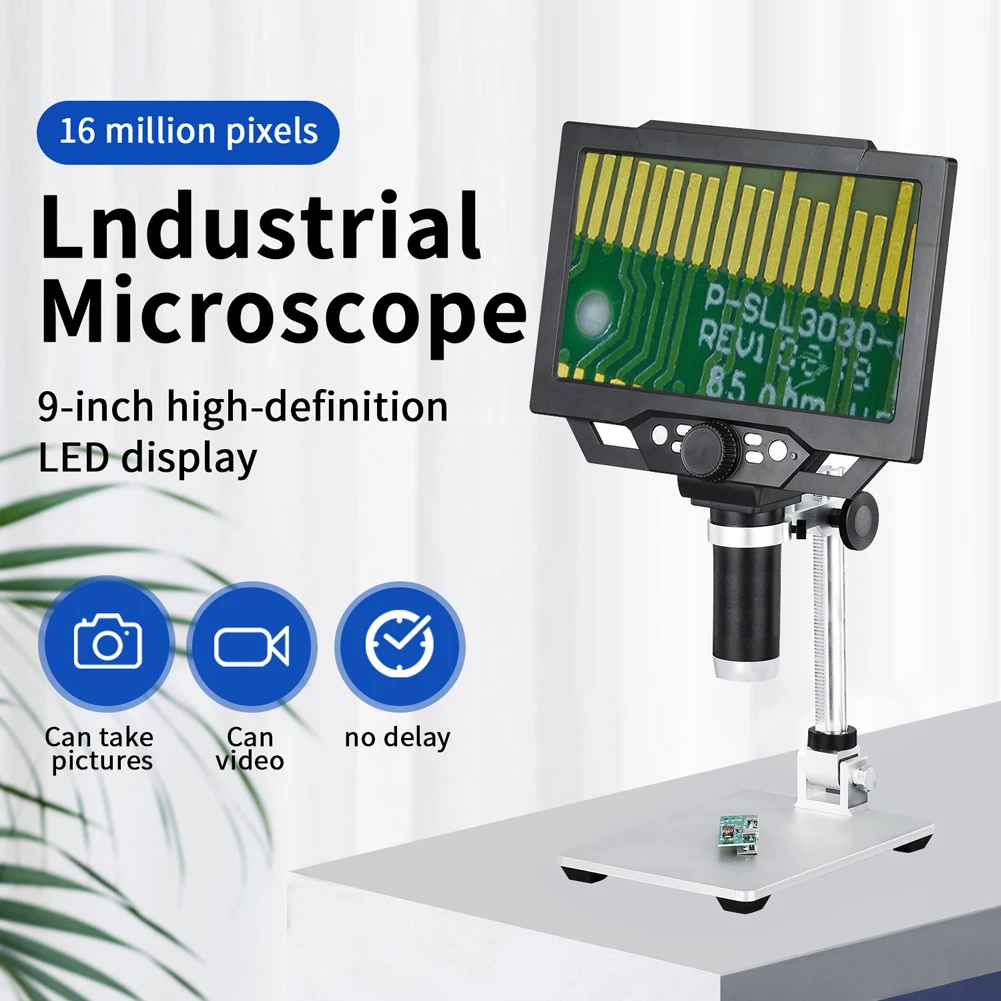 

G1600 G1200 Digital Microscope 12M 1-1600X Magnification Microscope 9inch LCD Photo Video Playback Mode 16 Languages Microscope