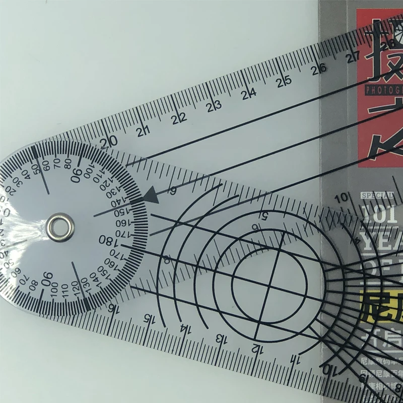 Angle Measuring Tool 0-140mm 360 Degree Goniometer Angle Ruler