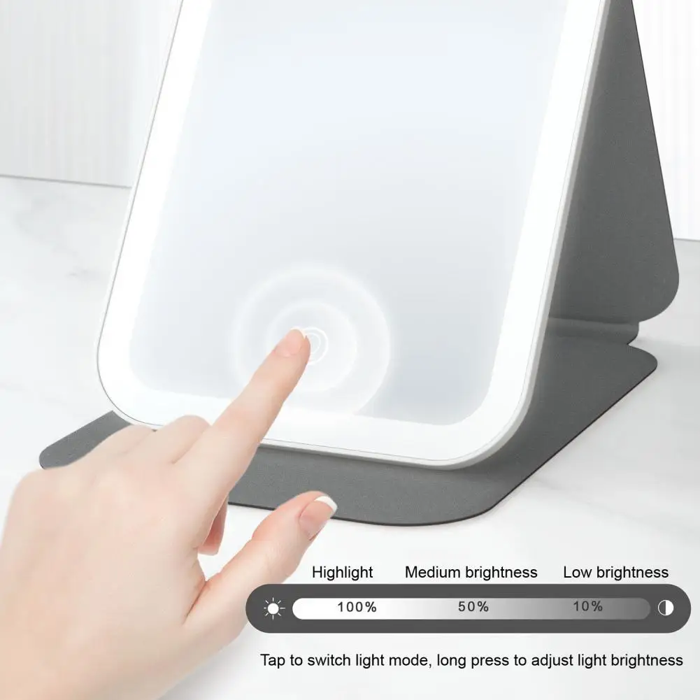 

Зеркало для макияжа компактное настольное складное зеркало с эффектом памяти и плавным затемнением косметическое зеркало высокой четкости аксессуар для спальни