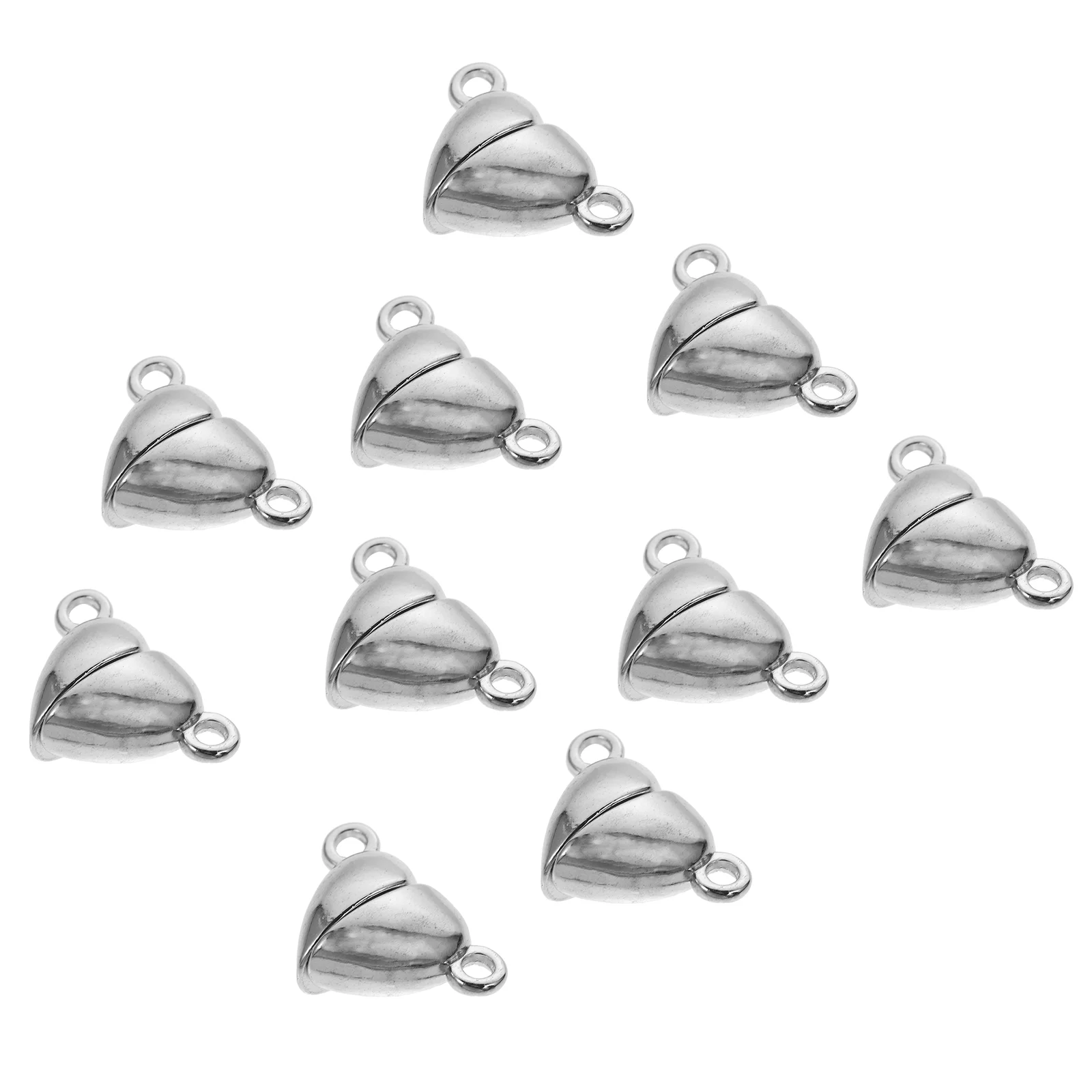 

10 Pair Heart Jewelry Magnetic Clasps Bracelet Connectors Extenders Necklace Making Magnet Converter DIY Jewelry Accessories