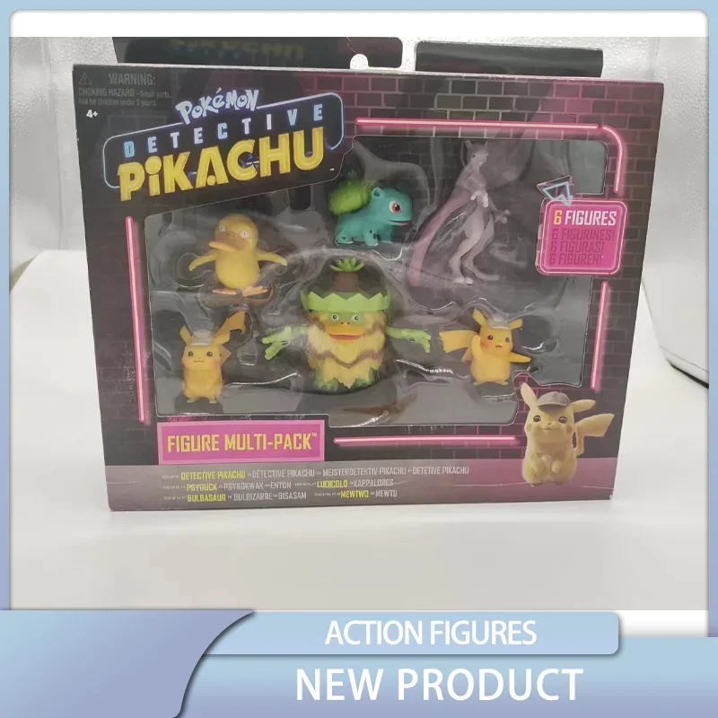 Pokemon Detective Pikachu Wtc Pikachu Mewtwo Psyduck Bulbasaur Anime Action Figures Raccogliere Giocattoli Modello