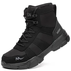 Unisex Lightweight Steel Toe Safety Sneakers - Indestructible Work Footwear - 45 (GRAY)