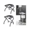 Folding Toilet Seat for Seniors - Squat Design with Stainless Steel Frame for Bathroom Use 4