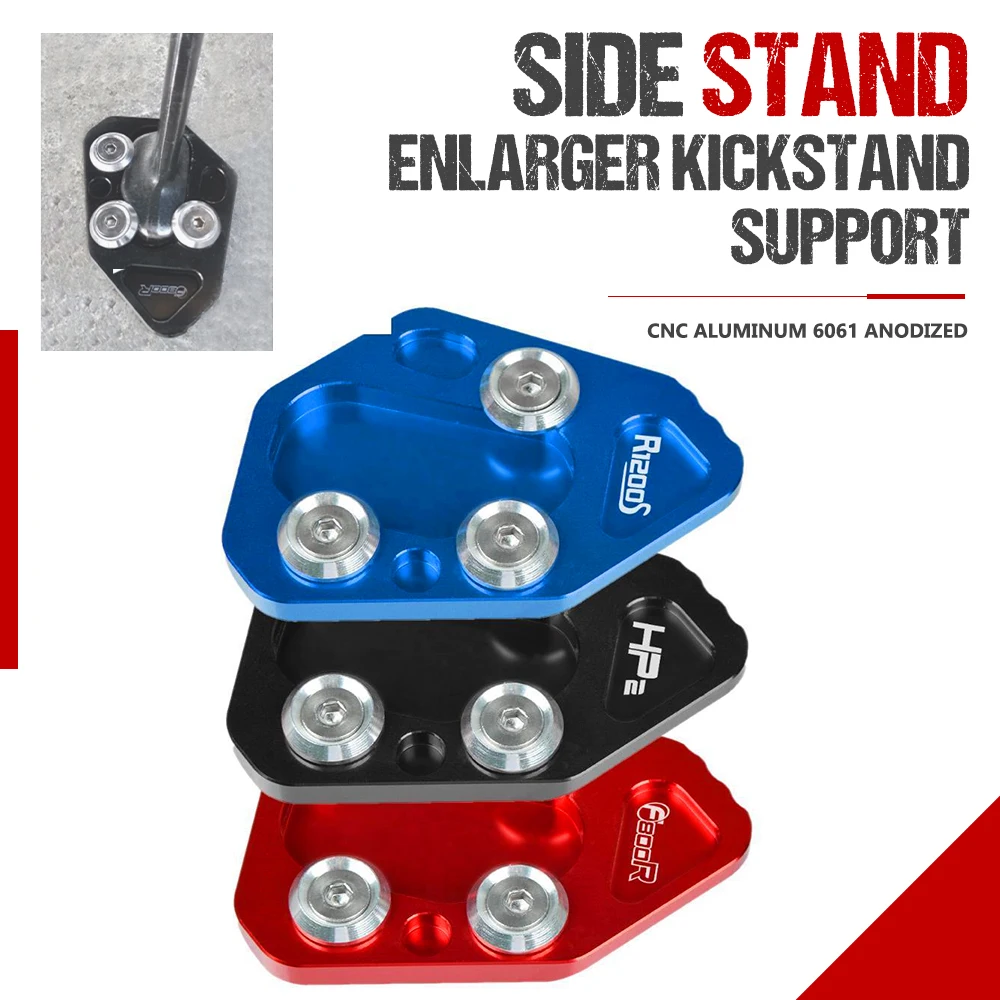 

For BMW R1200S 2006-08 F800R 2010-2016 HP2 SPORT 2008-10 Side Stand Pad Enlargement Plate Kickstand Enlarger Extension Plate Pad