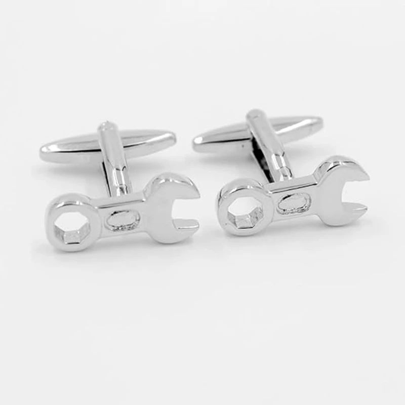 Modeling Metal Cufflinks DIY Tool Utility Tool Kit Ornament Wrench Cufflinks Set Accessories
