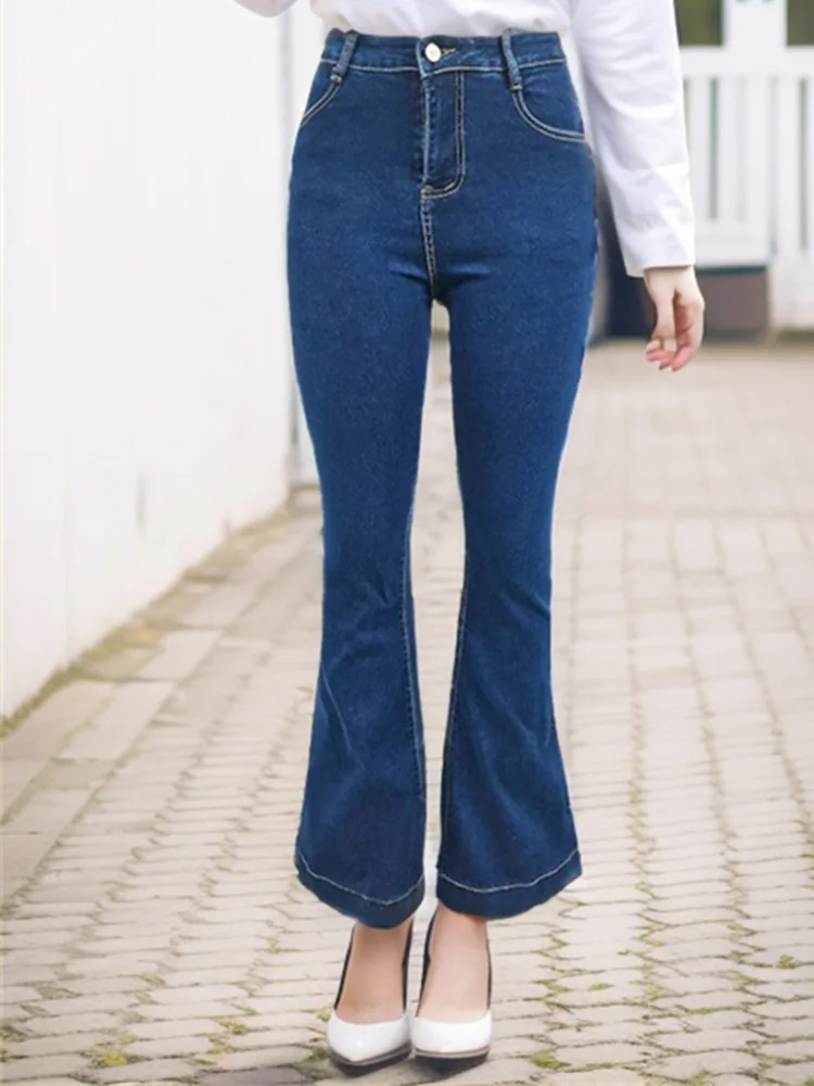 

High Waist 90s Clothes Vintage The 2023 Y2K Denim Trousers Women Autumn New Women's Clothing Bell Bottoms Dongdaemun Korea Traf