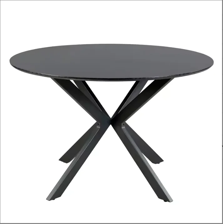 שולחן אוכל מודרני עם 4/6/8 מושבים, שולחן אוכל ביתי עם 6 מושבים, שולחן אוכל קטן עם 4 כסאות עגולים גבוהים מעץ