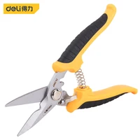 Deli Tools Multifunction Electronic Scissors Stainless Steel Material Rubberized Non Slip Handle Electrician Repair Hand Tool 1