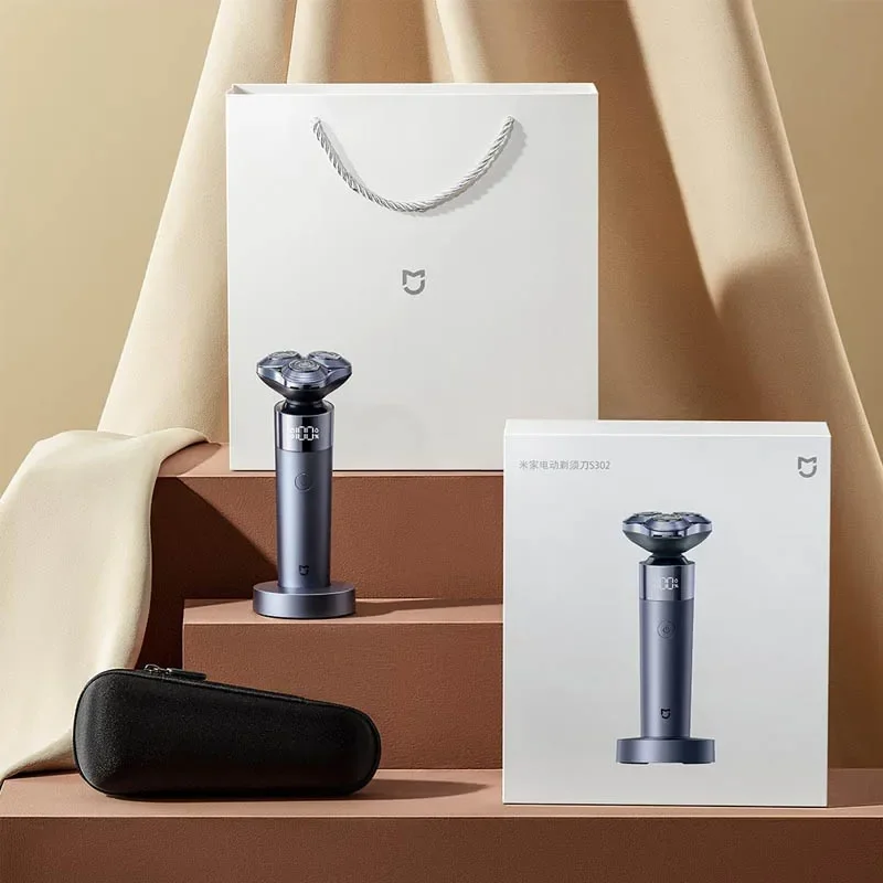 Xiaomi Mijia Men Electric Shaver S302 Beard Trimmer Machine Shaving Portable Flex Razor IPX7 Washable Trimer 1h Quick Charging