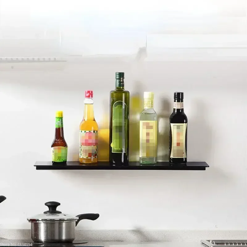 Small Shelf Without Drilling Shampoo Holder Bathroom Wall Floating White Shelves Stick Bath Organizer for Kitchen Accessories 3